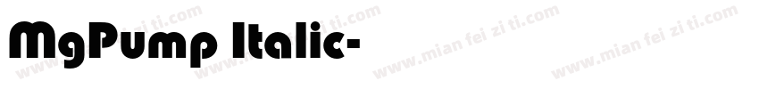 MgPump Italic字体转换